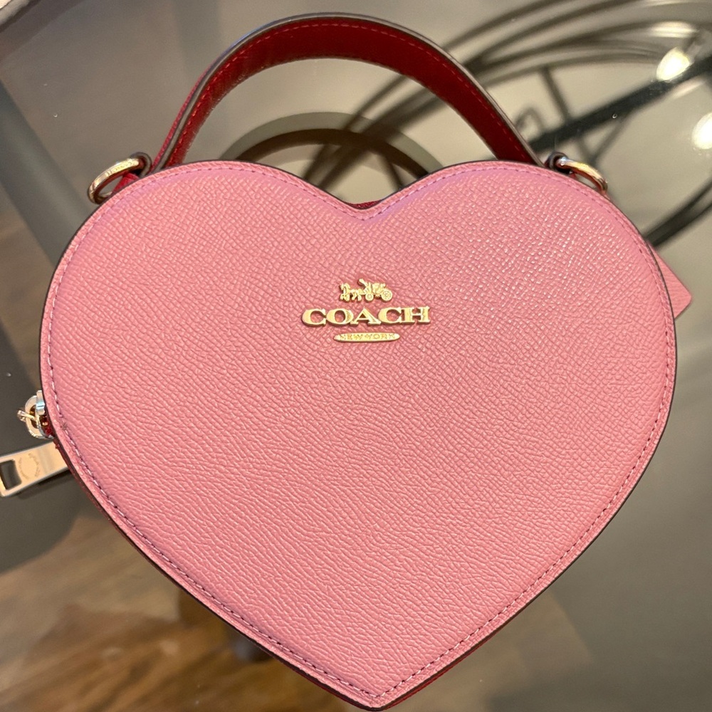 Coach Heart-Shaped Mini Bag in Pink